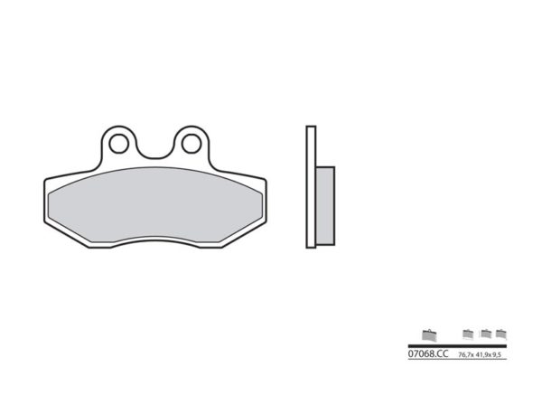 BREMBO Scooter Carbon Ceramic Brake pads - 07068CC