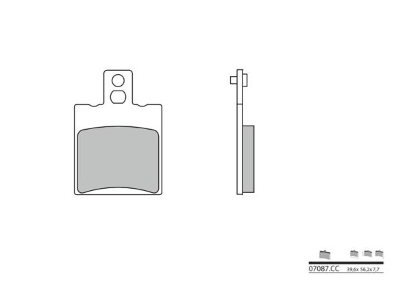 BREMBO Scooter Carbon Ceramic Brake pads - 07087CC