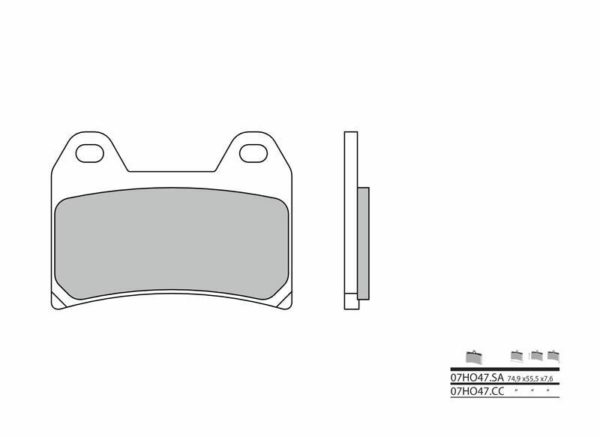 BREMBO Street Carbon Ceramic Brake pads - 07HO47CC