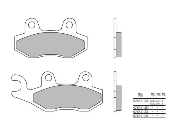 BREMBO Street Sintered Metal Brake pads - 07YA21LA