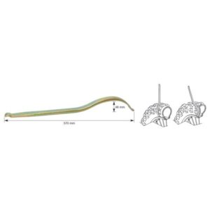 Desmontable neumáticos moto BUZZETTI 370mm curvo