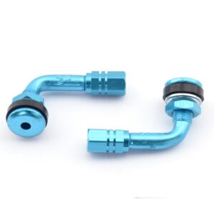 Kit 2 válvulas moto anodizadas V PARTS Azul
