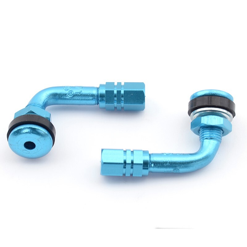 Kit 2 válvulas moto anodizadas V PARTS Azul