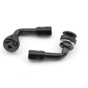 Kit 2 válvulas moto anodizadas V PARTS Negro