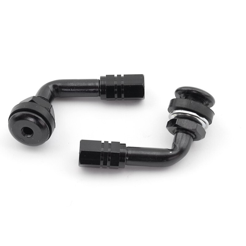 Kit 2 válvulas moto anodizadas V PARTS Negro