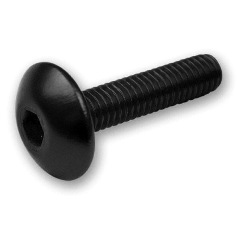 Kit 6 tornillos allen cabeza alomada M6x15mm negro V PARTS