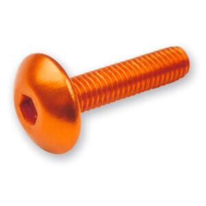 Kit 6 tornillos allen cabeza alomada M6x30 naranja V PARTS