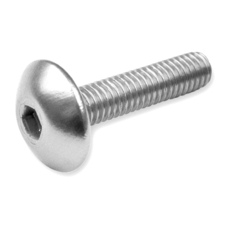 Kit 6 tornillos allen cabeza alomada M5x20mm Plata V PARTS