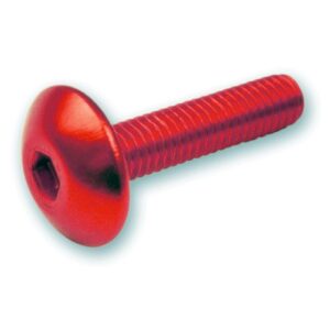 Kit 6 tornillos allen cabeza alomada M5x25mm rojo V PARTS