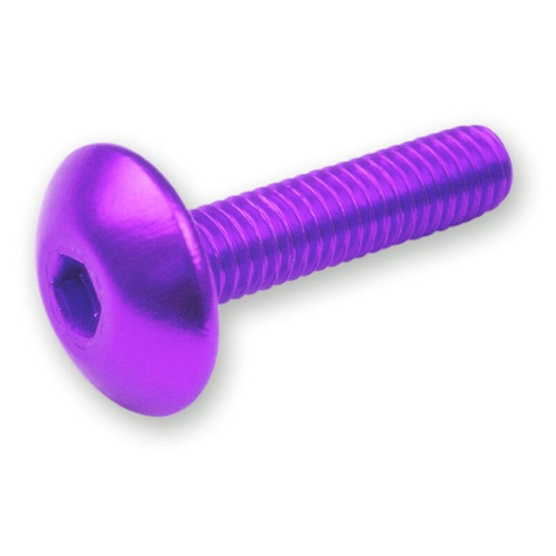 Kit 6 tornillos allen cabeza alomada M5x20 lila V PARTS