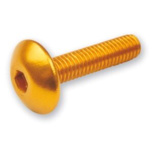 Kit 6 tornillos allen cabeza alomada M5x20 oro V PARTS