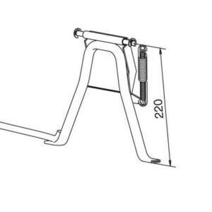 Caballete central completo 12''/14'' BUZZETTI