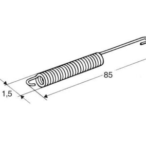 Muelle para caballete lateral /motor Minarelli BUZZETTI