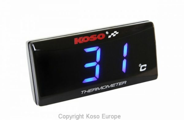 Reloj de temperatura digital KOSO Super Slim azul BA024B10