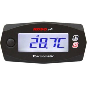 Reloj de temperatura KOSO Mini 4 Race Blanc/Negro(Bateria independiente) BA033020 - BA033020
