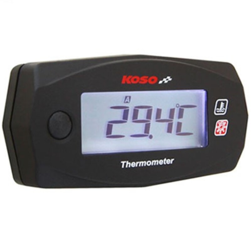 Reloj de temperatura KOSO Mini 4 Race Blanc/Negro(Bateria independiente) BA033020 - BA033020