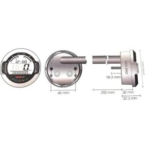 Marcador circular KOSO D64 DL-03S negro BB642W20 - BB642W20