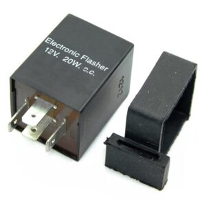 Relé de intermitencia V PARTS CC 12V 20W 4 terminales con soporte de goma