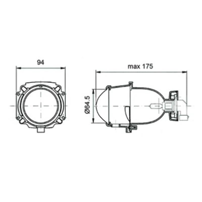 Faro polielipsoidal delantero universal V PARTS
