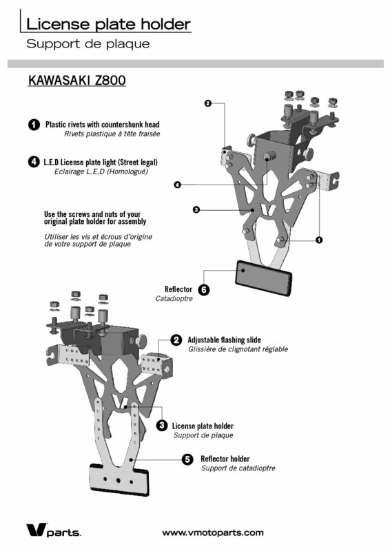 Portamatriculas V Parts Kawasaki Z800