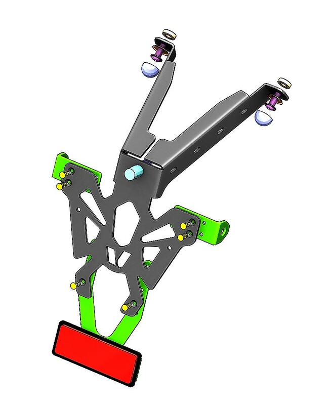 Portamatrículas Honda CB125R/300R negro V PARTS