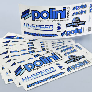 Juego de adhesivos POLINI Blue Line