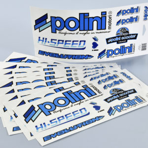Juego de adhesivos POLINI Blue Line
