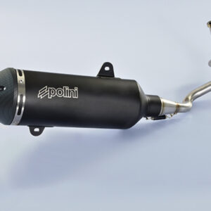Escape completo Polini Maxi-scooter, inox, silencioso aluminio negro Piaggio Medley 125
