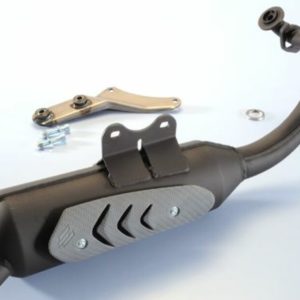 Escape Polini acero negro original homologado Ludix 200.0315
