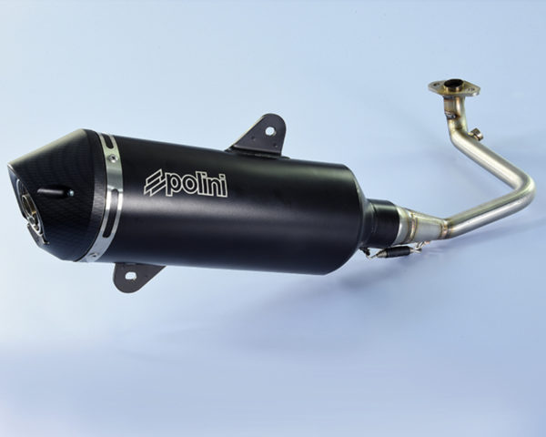POLINI Maxi-Scooter Exhaust - Black Aluminium SYM