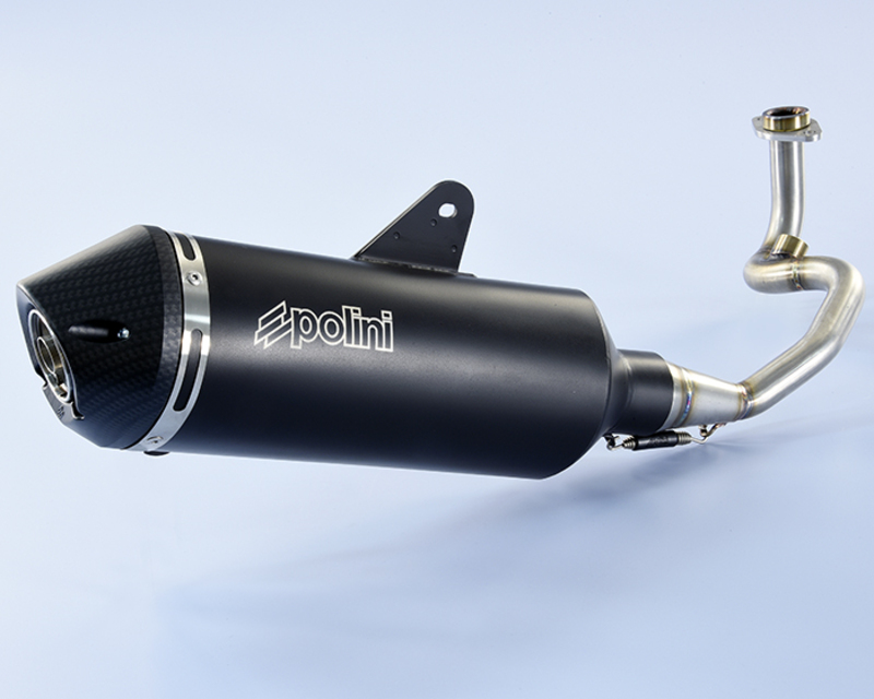 POLINI Maxi-Scooter Exhaust - Black Aluminium Vespa