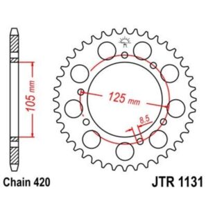 Corona JT SPROCKETS acero estándar 1131 - 420