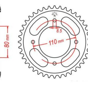 Corona JT SPROCKETS acero estándar 1219 - Paso 428