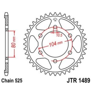 Corona JT 1489 de zinc negro con 42 dientes