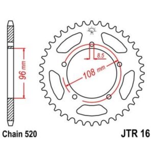Corona JT 16 de acero con 40 dientes