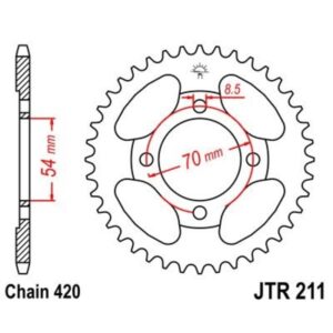 Corona JT 211 de acero con 42 dientes