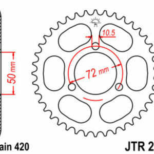 Corona JT SPROCKETS acero estándar 216 - Paso 420