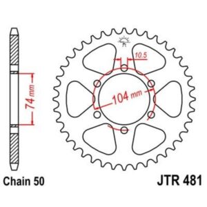 Corona JT 481 de acero con 45 dientes