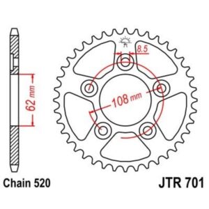 Corona JT 701 de acero con 38 dientes