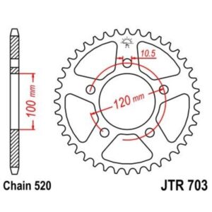 Corona JT 703 de acero con 47 dientes