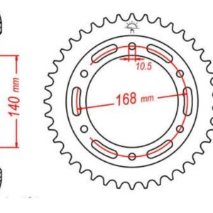 Corona JT SPROCKETS acero estándar 3 - Paso 525