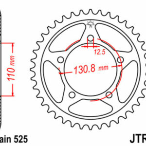 Corona JT SPROCKETS acero estándar 7 - Paso 525