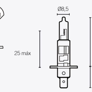Lámpara V PARTS halógena H1