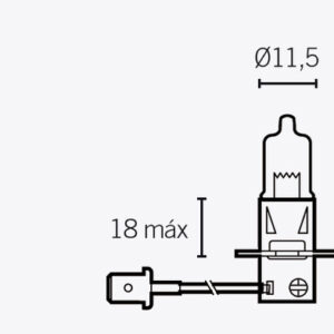 Lámpara V PARTS halógena H3