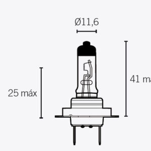 Lámpara V PARTS halógena H7