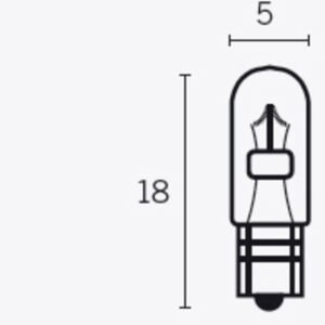 Lámpara V PARTS 12V 1.2W - 10 uds