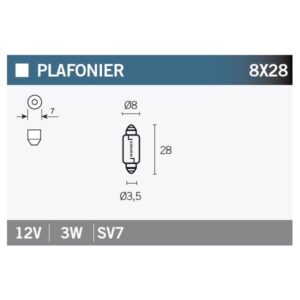 Lámpara V PARTS SV 7 - 10 uds