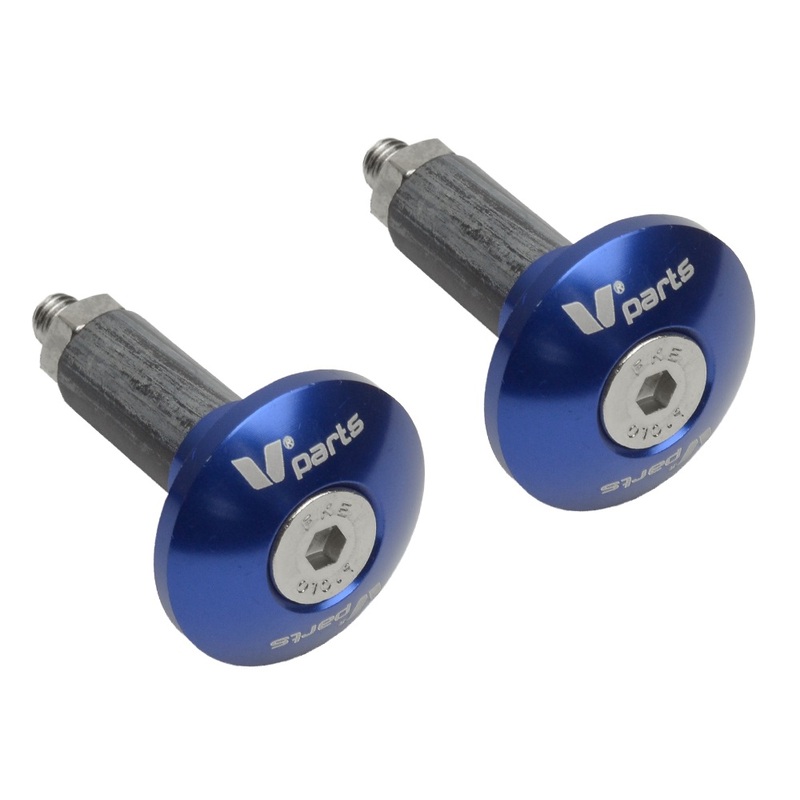 Contrapesos de manillar V PARTS Aluminio Ø12-18mm Azul