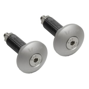 Contrapesos de manillar V PARTS Aluminio Ø12-18mm Plata
