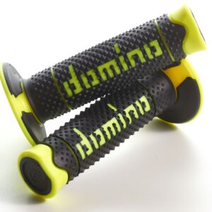 Puños DOMINO FULL GRIP A260 color negro / amarillo fluor